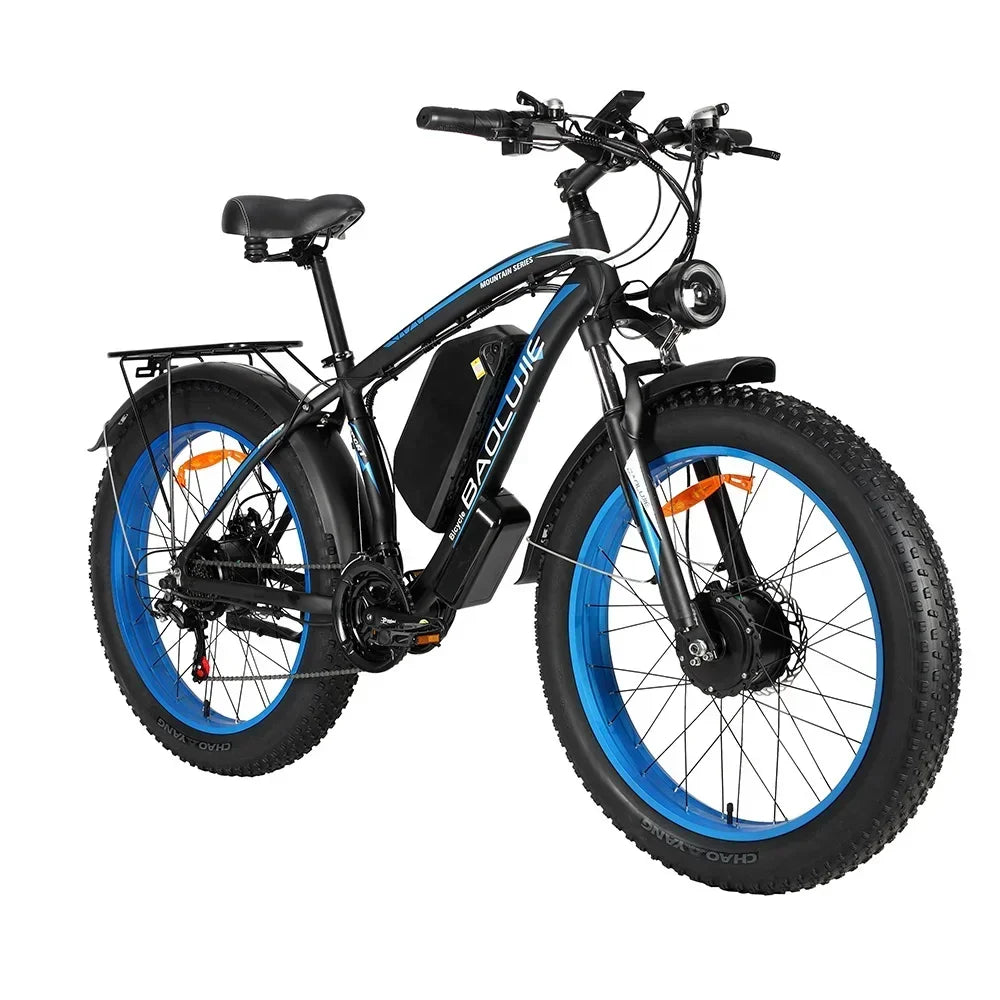 Baolujie DP2602 Electric Bike Off-road Dual Motor 26 Inch MTB Adult Electric Bicycle 48V 20Ah Battery E-bike Fast Shipping