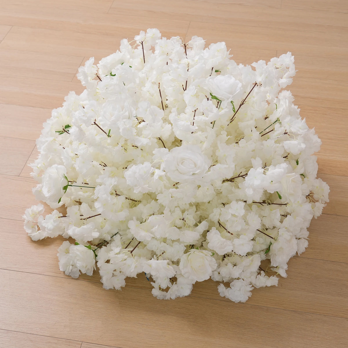 Angela A7454 White Cherry Blossom Rose Table Centerpiece Flower Ball Wedding Backdrop Floral Arrangement Decoration Event Props