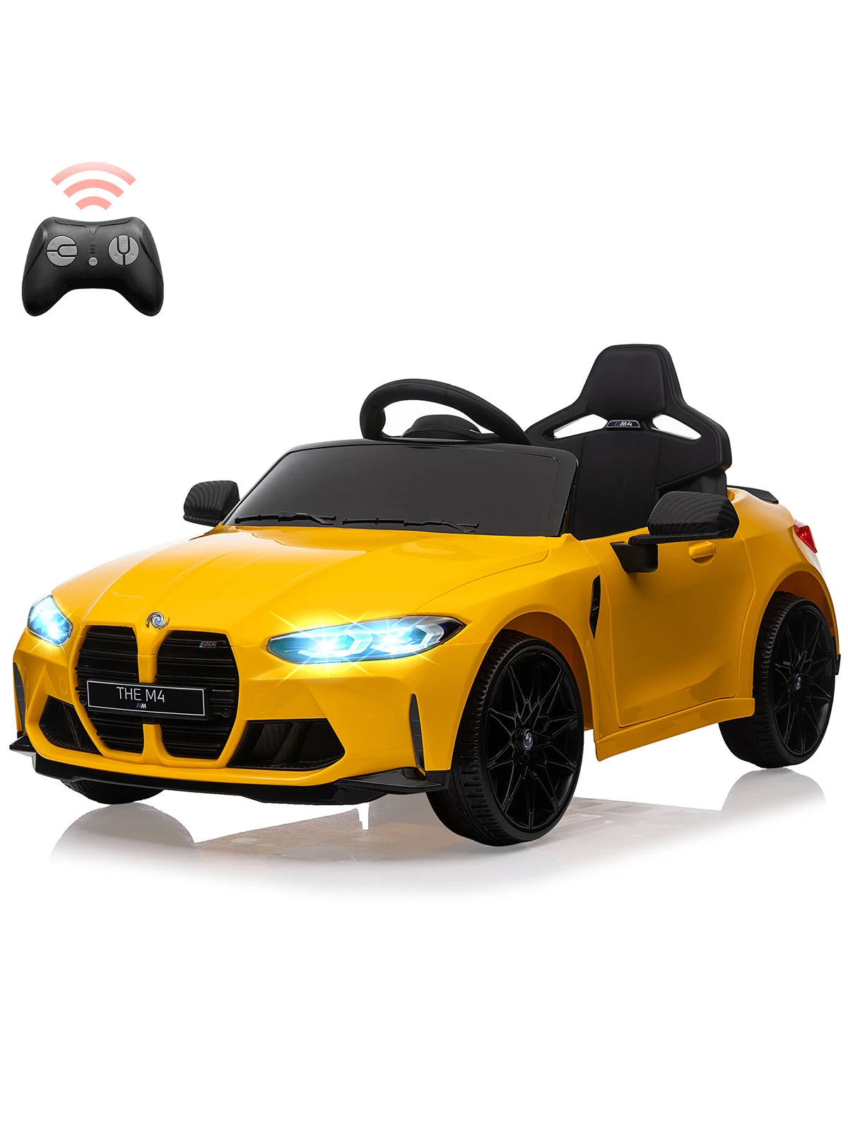 12V Kids Electric Ride On Car - Remote Control, 3 Speeds, LED Lights, MP3 Player, USB, Wireless Connectivity, Suspension System, Battery Powered Toy Vehicle for Toddlers