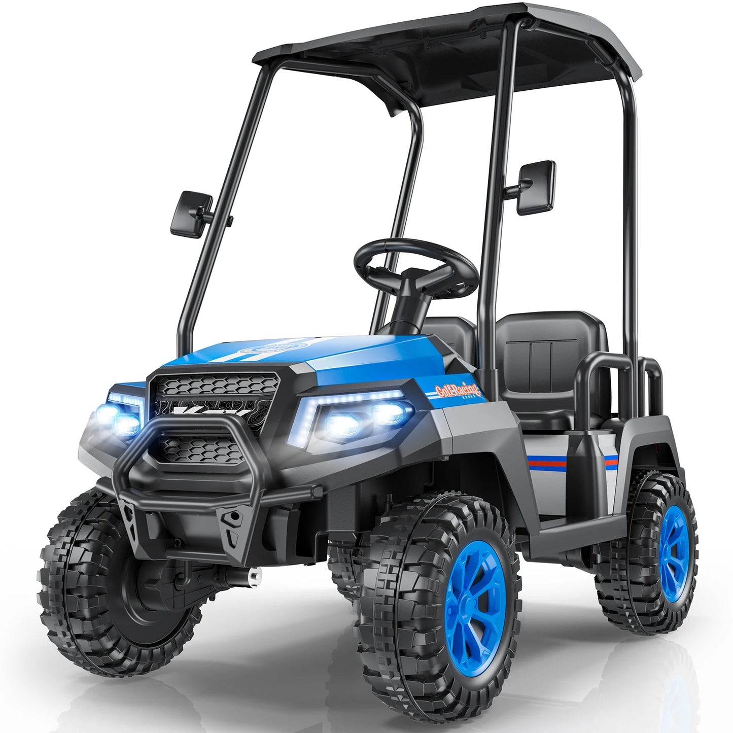 LIGIANT 24V 4-Seater Ride On Golf Cart for Big Kids, 4WD, 264 Lbs Load, Remote, Music, Suspension, Christmas Gift for Kids
