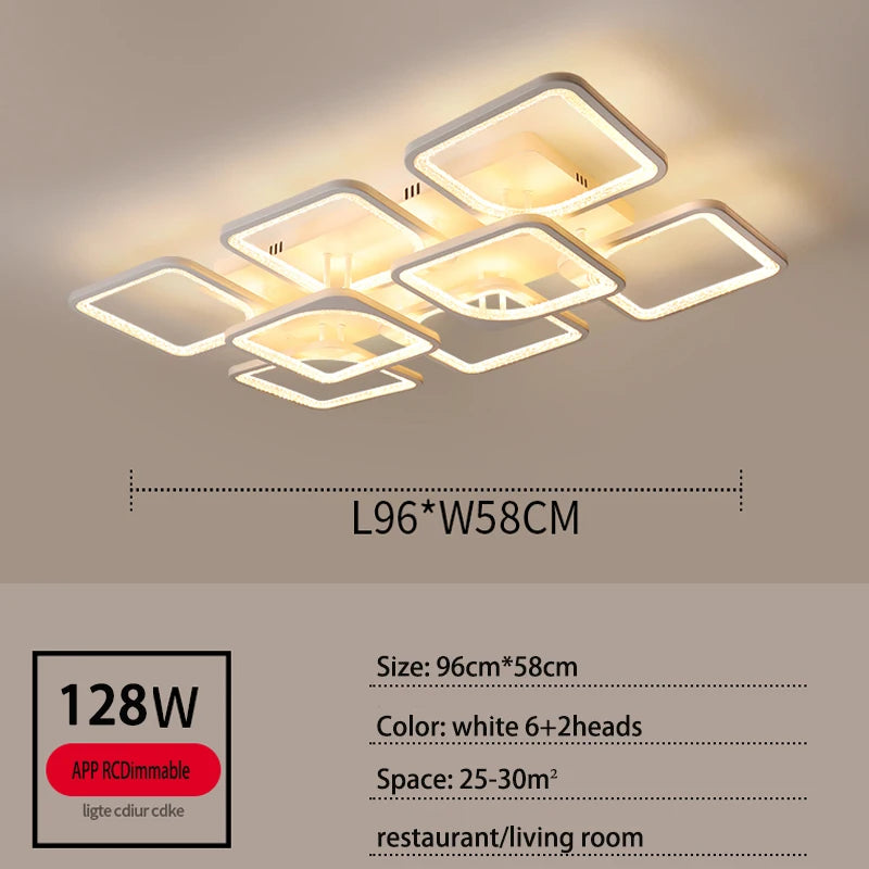 Nordic bedroom living room ceiling lamp dining room modern minimalist lighting hotel new ceiling lighting LED APP adjustment