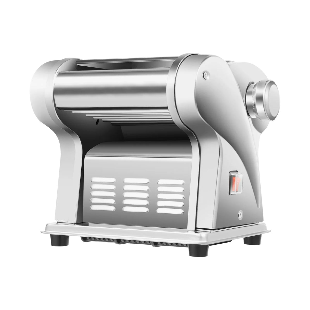 Automatic Noodle Machine 110V, 6-Speed Electric Pasta Maker with 2 Cutting Blades, Stainless Steel Noodle Press for Home Kitchen