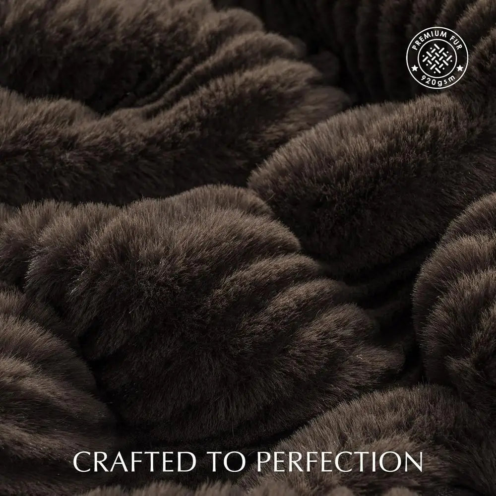 Ultra Sot aux ur Throw Blanket or Couch, Luxury Scuted Texture aux Rabbit ur Blanket or Bed, luy Thick Plush Warm uzzy Throw, 92