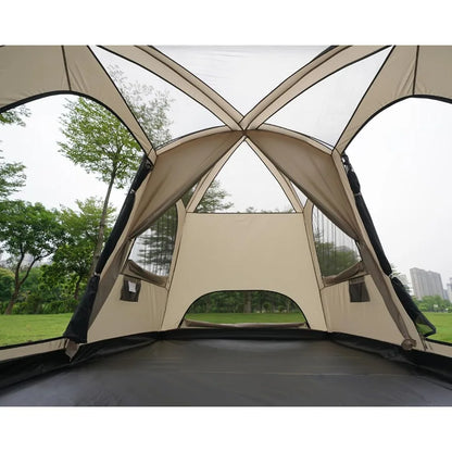 46 Person Camping Tent with 3 Door 2 Room Large Family Cabin Tents Double Layer Waterproof Portable Glamping Tent Big Tents for