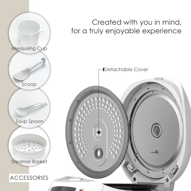 MAGiC COM Rice Cooker, 10Cups(Uncooked) 15 Pre-Set Menus, Multi-Cooker & Steamer, Non-Stick Inner Pot & Auto Keep-Warm