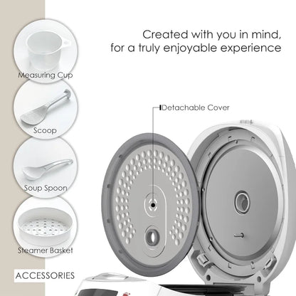 MAGiC COM Rice Cooker, 10Cups(Uncooked) 15 Pre-Set Menus, Multi-Cooker & Steamer, Non-Stick Inner Pot & Auto Keep-Warm