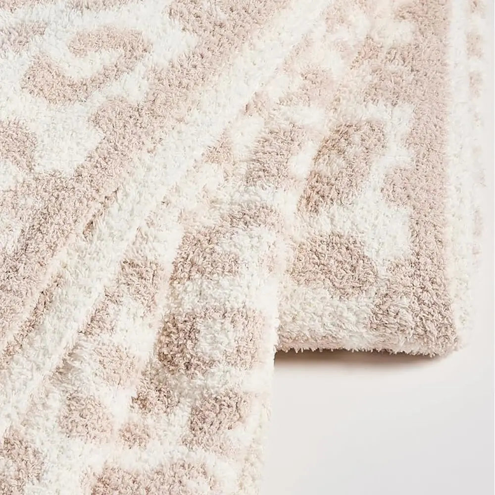 CozyChic Barefoot in The Wild Throw, Cream-Stone, 54x72