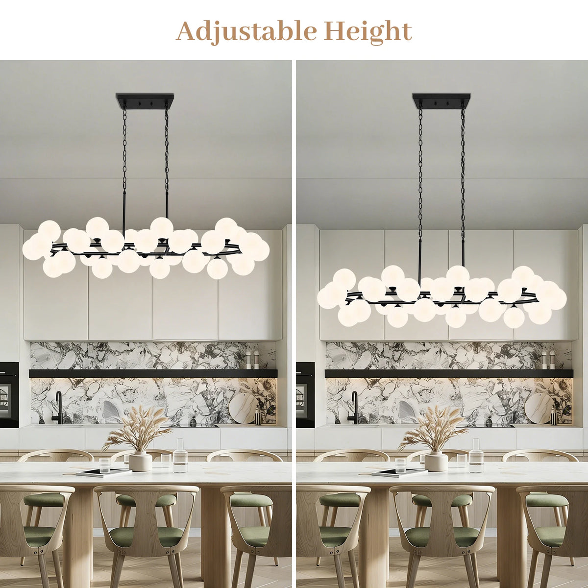 Bubble Chandelier Glass Globe Modern Chandelier Sputnik Chandelier Linear Chandeliers Kitchen Chandelier Mid Century Modern Chandelier For Dining Living Room Kitchen Home Decor Lighting