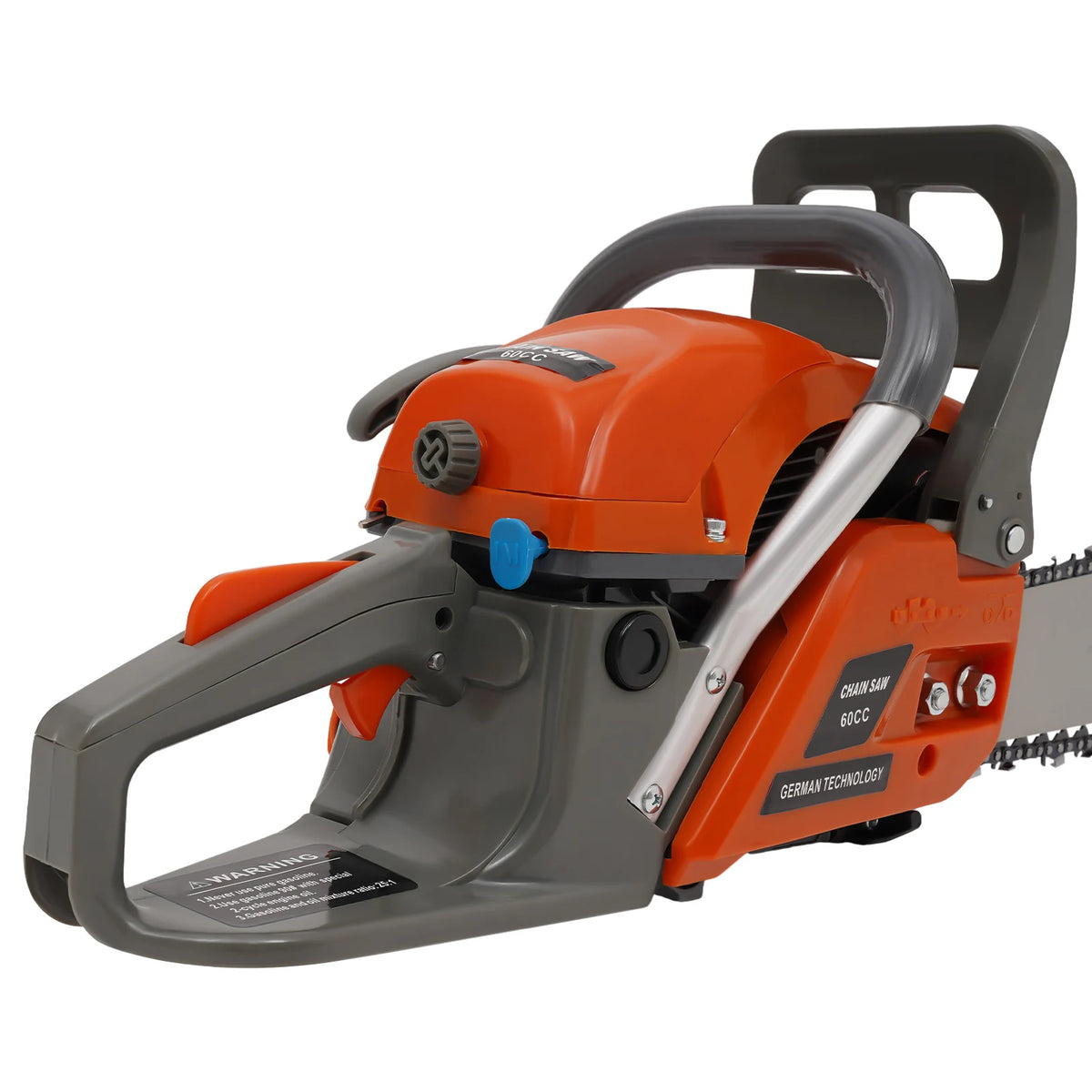 Gas Powered Chainsaw 62CC 2 Cycle 22 Inch Portable Cordless Silent Design Durable Spring Assisted Start Tree Pruning Garden Tool