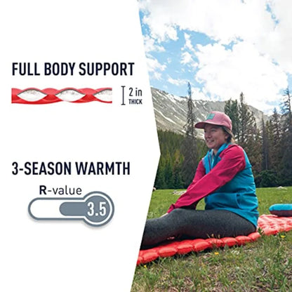 Womens Ultralight Insulated Sleeping Mat Regular 66x21.5 for Outdoor Camping and Backpacking Lightweight Compact and Warm Therm