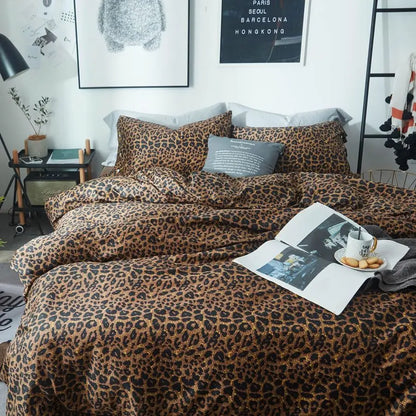 Print Comforter Set King Soft Fluffy Animal Cheetah Printed Comforter Set 3 Pieces Brown Black Floral Bedding Farmhouse Leopard