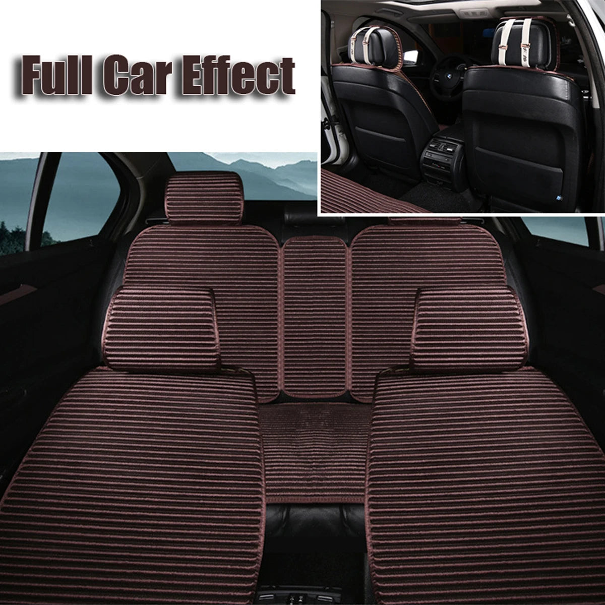 Cooling Rayon Car Seat Covers Full Set, Fit for Ford Escape, Edge, Focus, Fusion, Mustang Mach-E, Maverick, EcoSport, Taurus