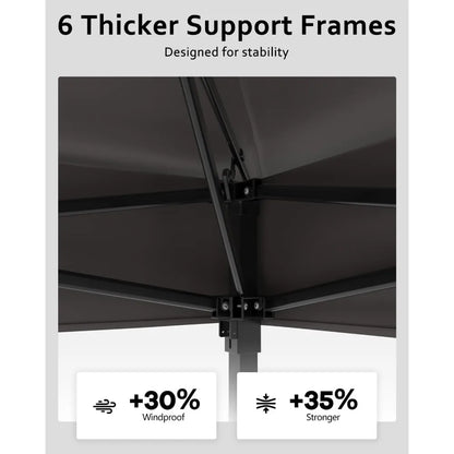 11x11 Pop Up Gazebo Tent with Mosquito Netting, Outdoor Canopy Shelter Easy Setup, Water & UV Resistant - Khaki