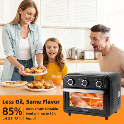 Deli 1300W 6-in-1 Air Fryer Toaster Oven, 13QT Convection Oven for Baking & Air Frying, Stainless Steel