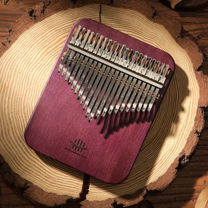 Hluru 21 key Purple Heart Board Kalimba Professional 17 key Thumb Piano Finger Piano Mbira Beginner Kit with Case2028