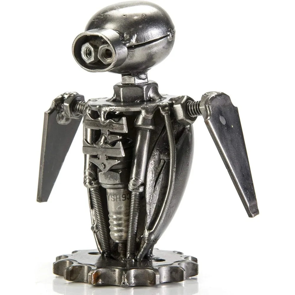 Recycled Metal Art Sculpture: Handcrafted Steel Creation from Scrap, Nuts and Bolts, Unique Handmade Artwork