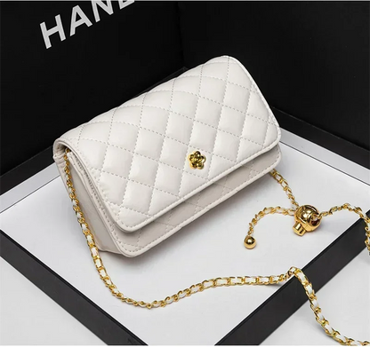 Luxury Geniunie Leather Sheepskin Diamond Lattice Handbag High Quality Metal Chain Clutch Wallet Purse Shoulder Bags for BC4