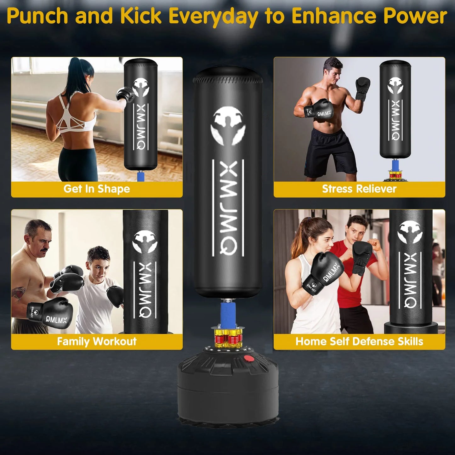 Adult boxing pole with suction cup, boxing pole with gloves, gym fighting training, mma, taekwondo, Sanda, boxing sandbag