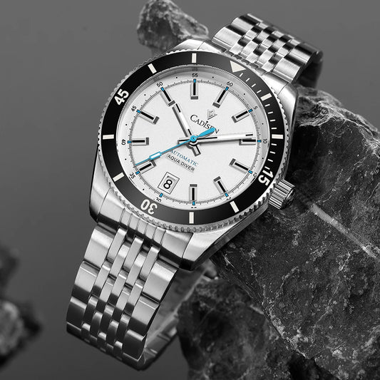 CADISEN New Men's Watches Mechanical Automatic Watch Men Japan MIYOTA 8215 Ceramic Bezel 10Bar Waterproof Wristwatch For Men