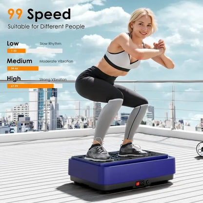 Vibrating Fitness Machine With Acupoint Massage  ABS Steel Build Remote Control  Resistance Bands Daily At Home Training