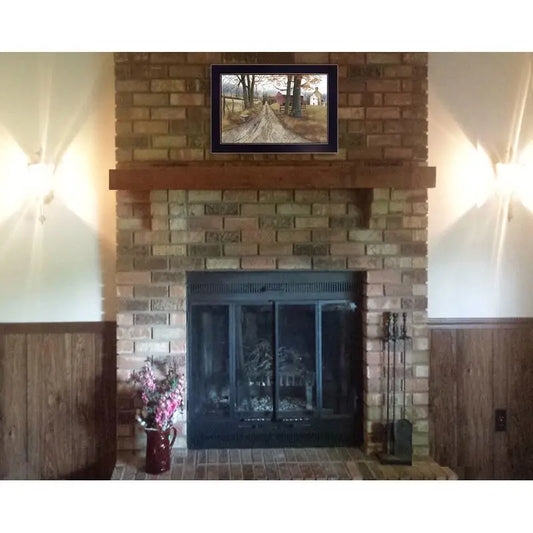 Framed Print of "The Road Home" in Black Frame, Ready to Hang Wall Art