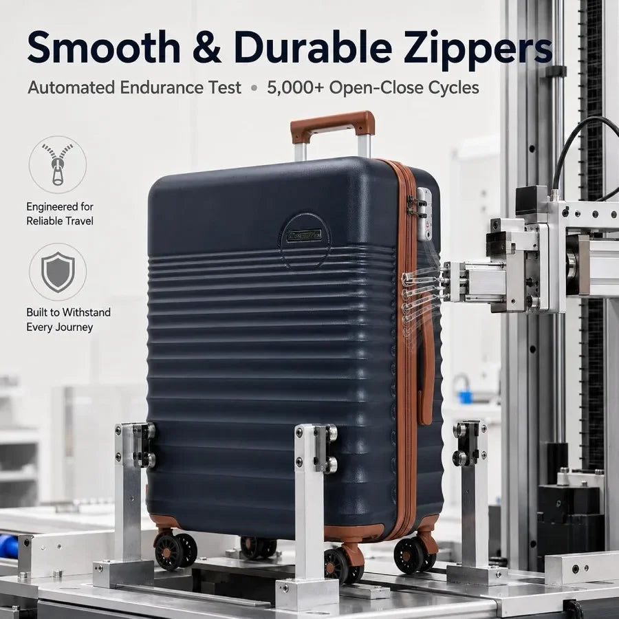 Luggage Sets 5 Pcs, ABS+PC Hardshell Suitcases with Wheels