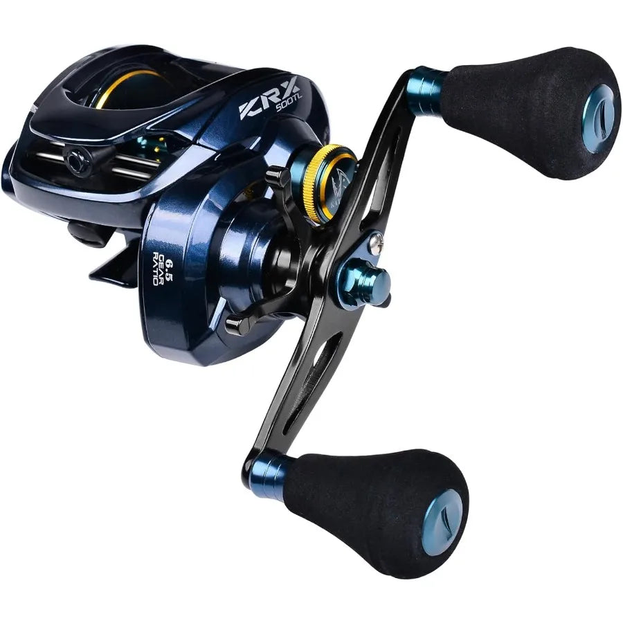 Baitcasting Fishing Reels for Saltwater Offshore Fishing 500 Size Casting Reel with 6.5:1 HighSpeed Gear Ratio Carbon Fiber Dra