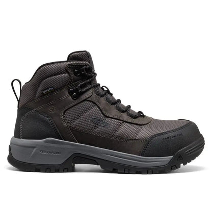 Utility Mens Skokie Hiker Style Mid Height Composite Toe 90 Degree Waterproof Work Boots, Magnet Black, 13 EE