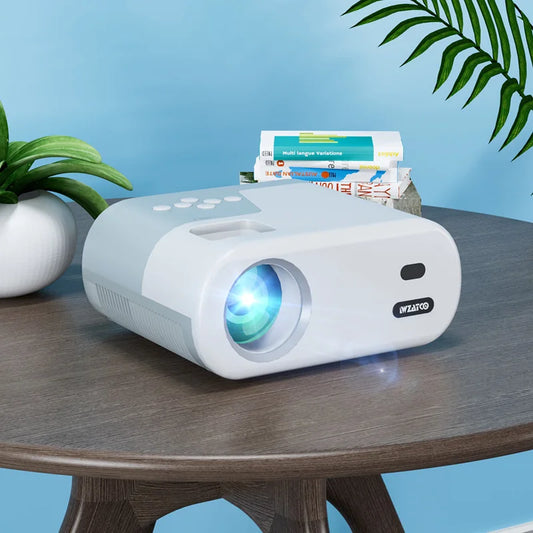 WZATCO DP02W Mini Portable LED Projectors 5G Wifi Bluetooth Mirror Screen Support Full HD 1080P Display Home Theater Beamer