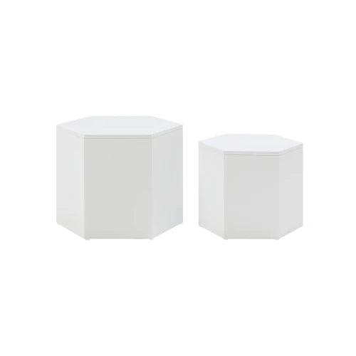 Coffee table, medium density fiberboard, suitable for living room, office, bedroom, 2 sets, white oak
