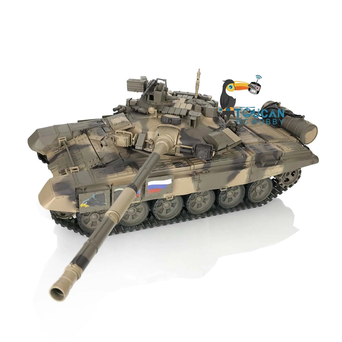 US Stock 2.4Ghz Russia T90 RTR RC Tank Heng Long 1/16 7.0 Plastic Remote Control Tanks Model 3938 Realistic Military Panzer Vehicle Toy for Boys