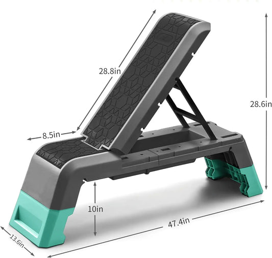 Multifunctional Aerobic Deck with Cord Workout Platform Adjustable Dumbbell Bench Weight Bench Professional Fitness Equipment fo