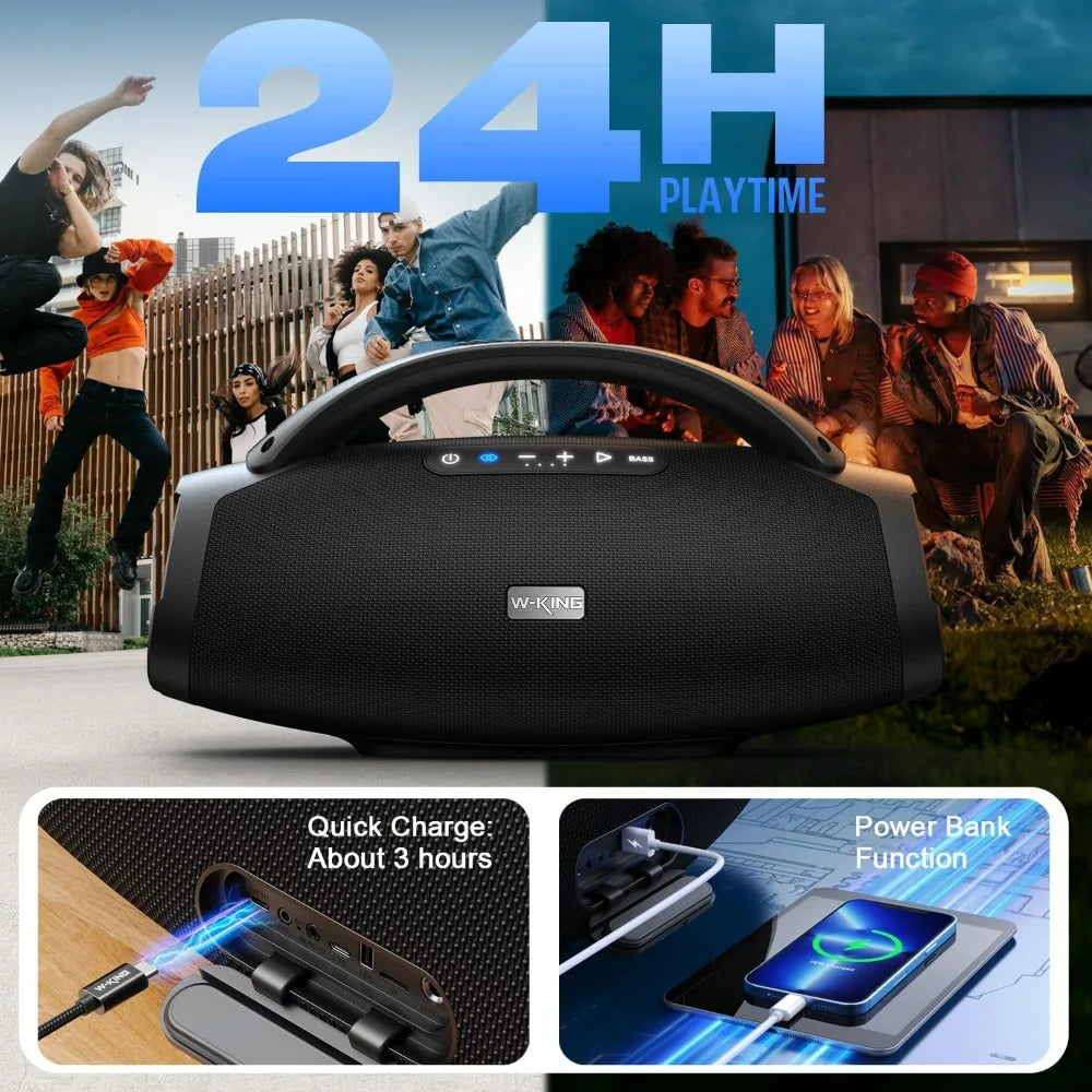 High-Volume Boom Box X20: 330W Peak Power, 7.5-Inch Subwoofer, 2.1 Channel, Waterproof Bluetooth Speaker