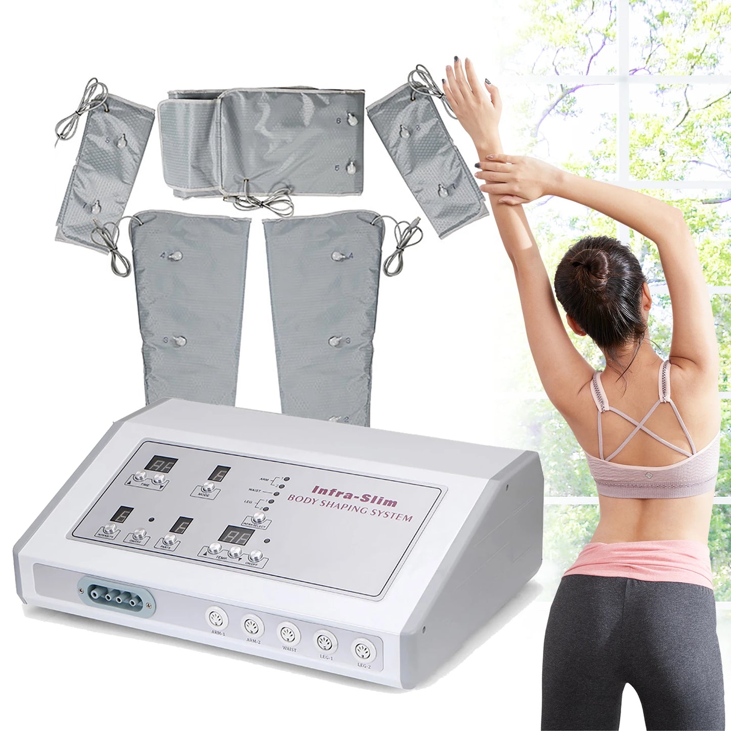 Far-infrared Ray Heating Air Pressure Slimming Suit Pressotherapy Body Contouring Weight Loss SPA Machine