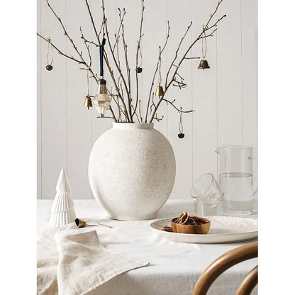 Ceramic Rustic Vase, 10.8 Inch Farmhouse Minimalist Tall Flower Vase for Table, Living Room, Home Decor, Bathroom, Holiday, Wed