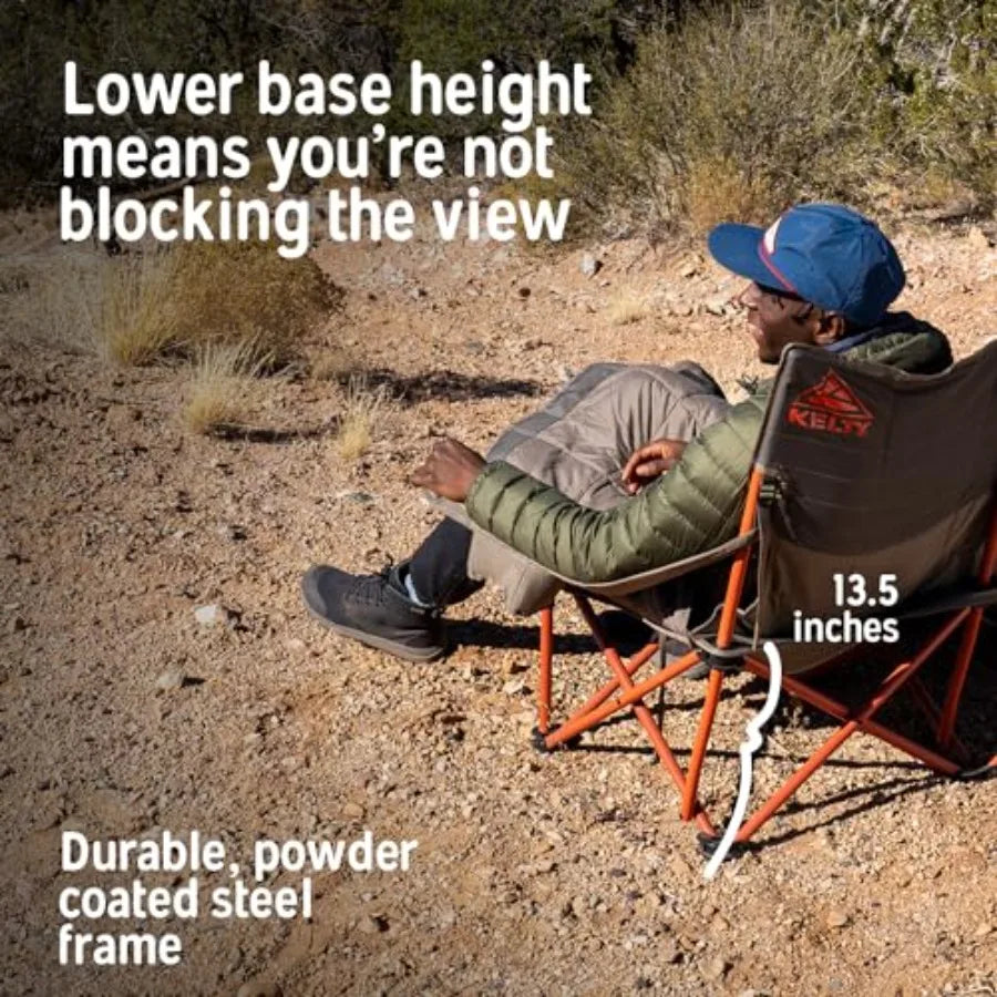 Low Loveseat Nest TwoPerson Camping Chair with 2 Removable Blankets Lower to the Ground Design Slight Recline for Comfort Insul