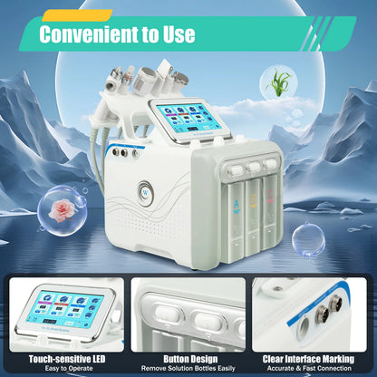 6-in-1 Hydrogen Oxygen Small Bubble Beauty Multifunction skin care Device Dermabrasion Rejuvenation Home Beauty Salons SPA