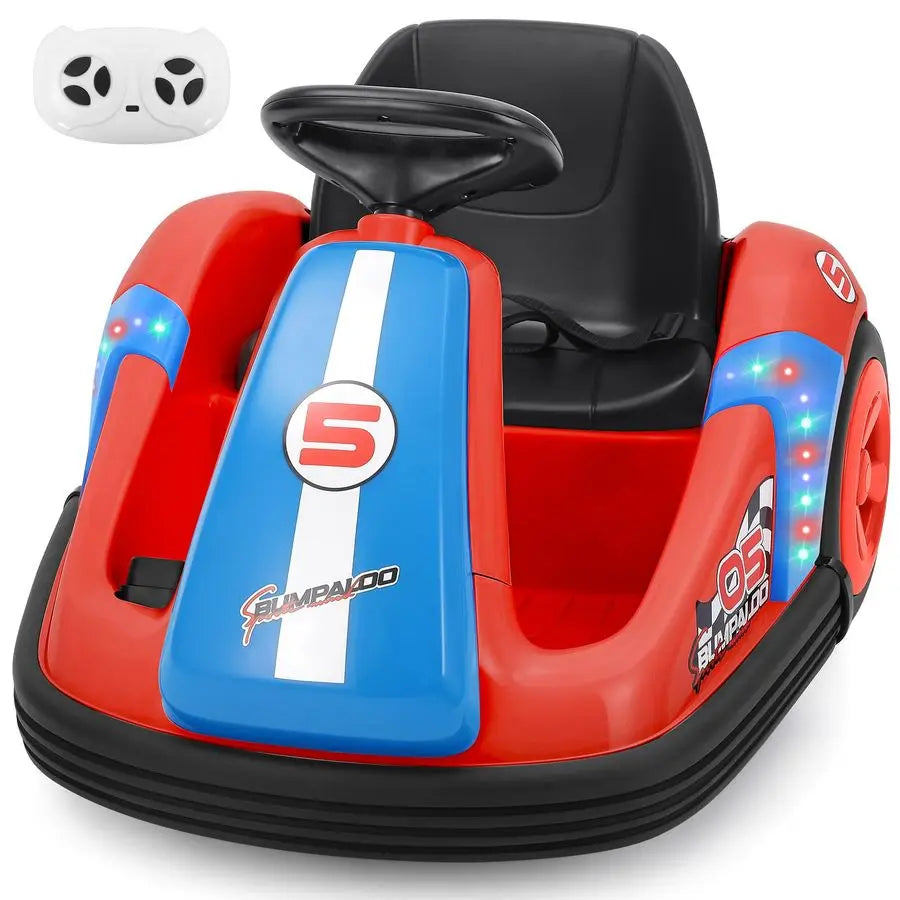 Bumper Cars for Kids with Big Wheels, 2.2 Mph, 12v Electric Ride On Toys with Remote Control, 360 DegreeSpin Bumper Car for Todd