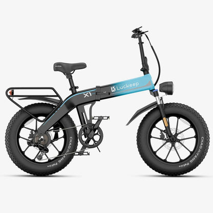 Folding Electric Bicycle 20x4.0" 1400W,28Mph,60Mile,48V 15AH,Urban Commuting Adult Electric Bicycle