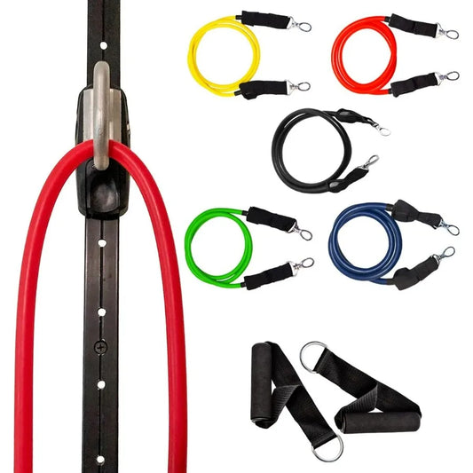 Space Saver Gym Resistance Bands Exercise Equipment for at Home Fitness Workout | Resistance Band Wall Anchor for Kinetic Bands