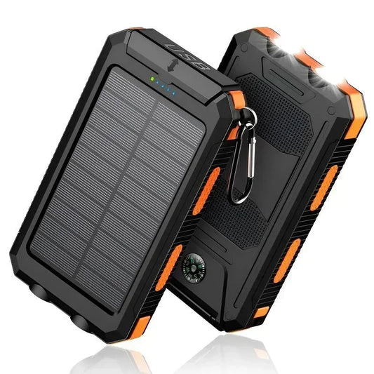 Must-Stock! 4-in-1 Solar Charger 10000mAh with Light for Outdoor Activities