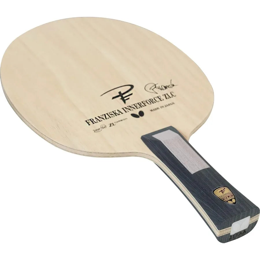 Franziska Innerforce ZLC Table Tennis Blade - Professional Carbon Fiber Blade - FL and ST Handle Styles - Made in Japan - Black