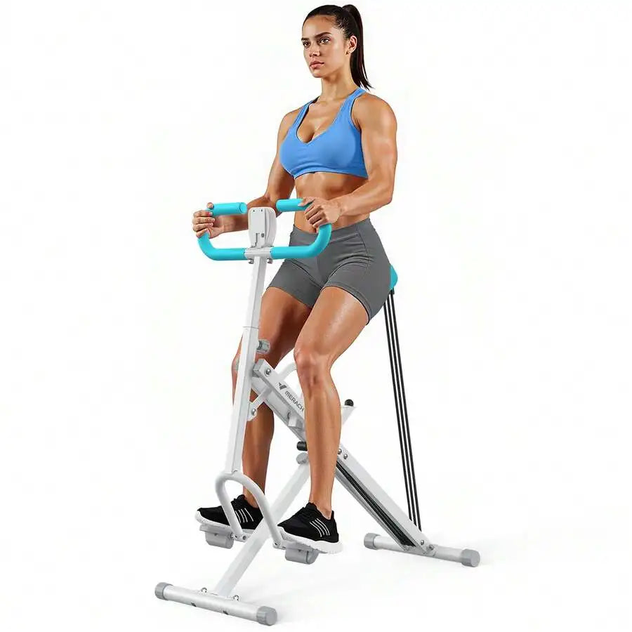 Squat Machine, 2 In 1 Squat Rowing Machine, Easy Setup & Foldable Exercise Equipment, Glute Trainer Machine, Glutes & Leg Home Workout Machine
