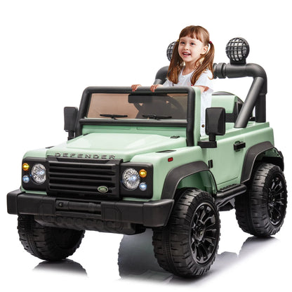 Licensed 2015 Land Rover Defender 90,24V Kids Ride On XXL Car W/Parents Control,2wd,Four-wheel suspension,Bluetooth,MP3,Music