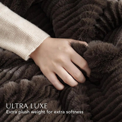 Ultra Sot aux ur Throw Blanket or Couch, Luxury Scuted Texture aux Rabbit ur Blanket or Bed, luy Thick Plush Warm uzzy Throw, 92