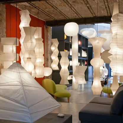 Janpanese Akari Rice Paper Lamp Modern Noguchi Yong Pendant Lamp Living Room Bedroom Corner Designer Light  Room Decor