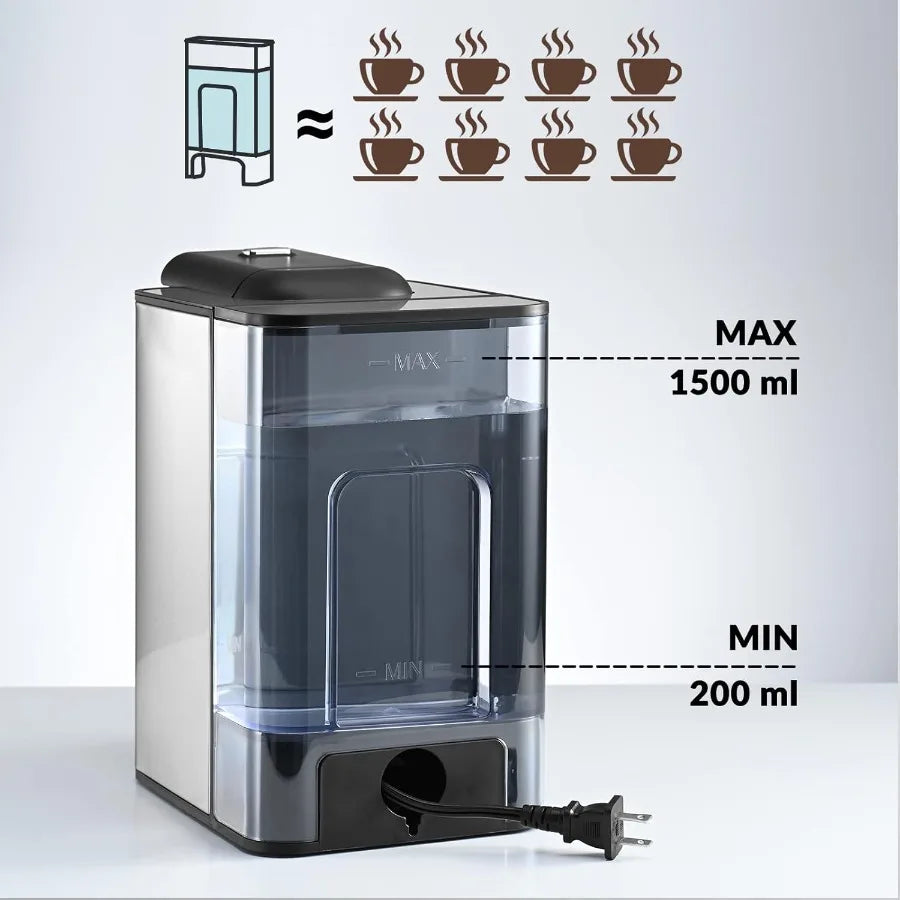 3 in 1 Single Serve Coffee Machine for K Cup Capsules Instant Coffee Pot and Tea Maker with 6 8 10 Oz Cup Sizes Removable 50 Oz