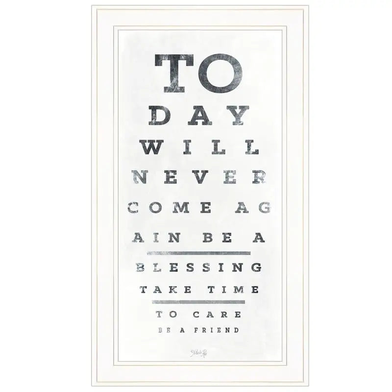 Eye Chart Wall Art, Framed Print with White Frame, Ready to Hang
