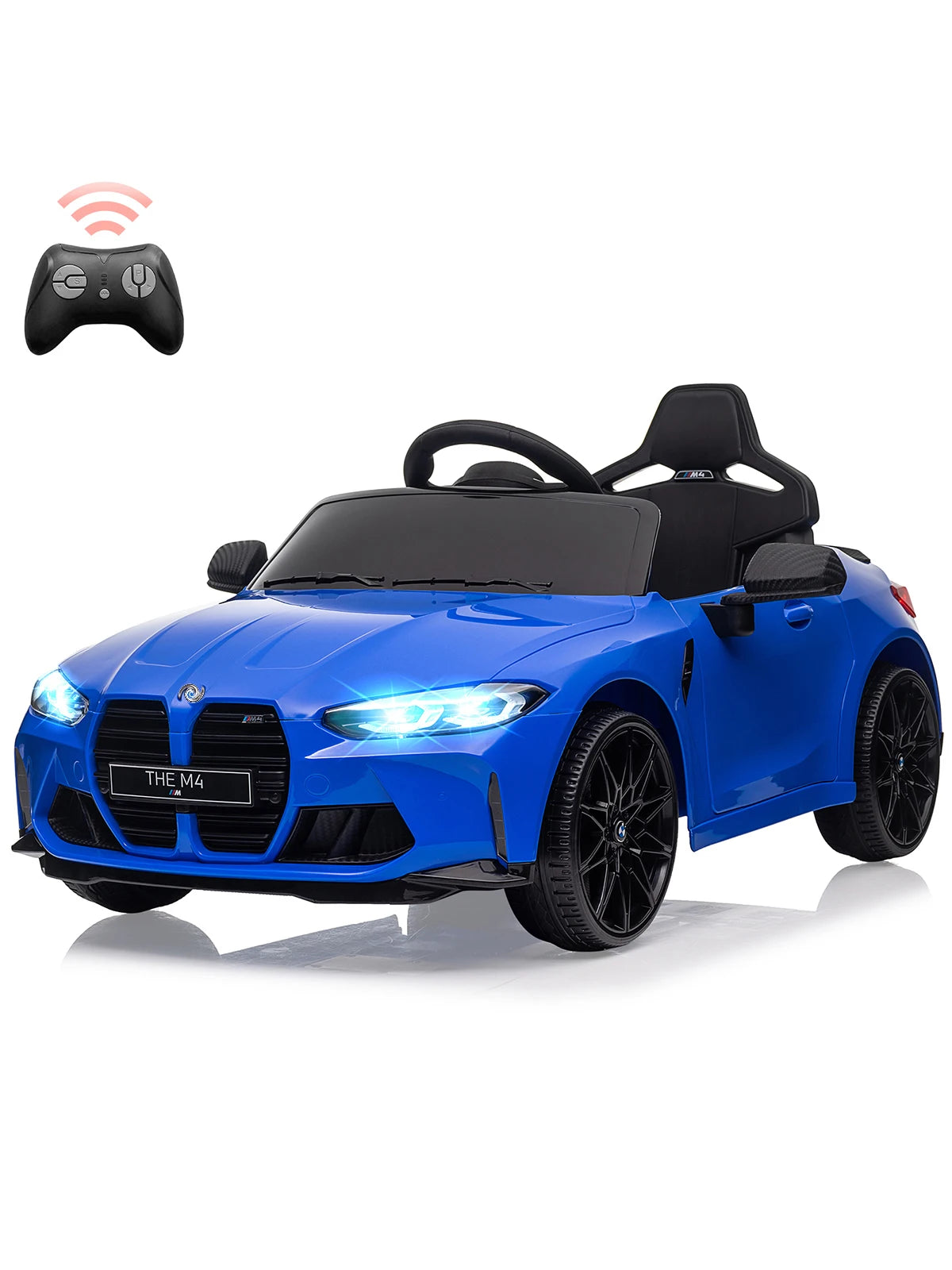 12V Kids Electric Ride On Car - Remote Control, 3 Speeds, LED Lights, MP3 Player, USB, Wireless Connectivity, Suspension System, Battery Powered Toy Vehicle for Toddlers