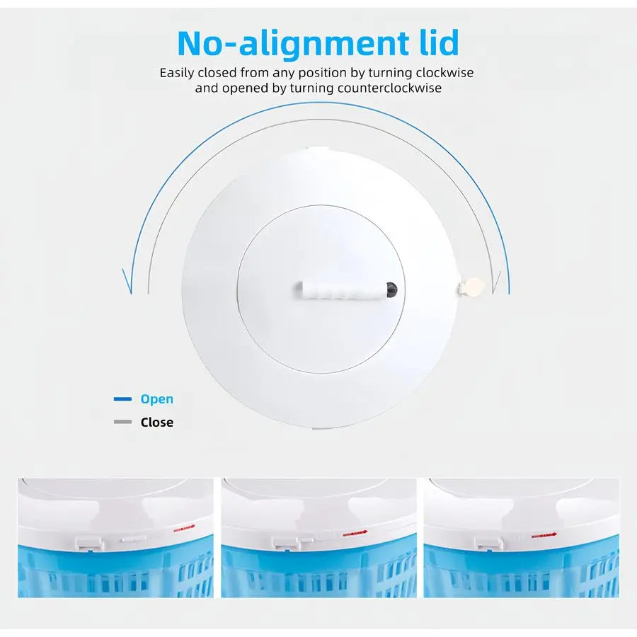 Clothes Washer and Dryer Machine, Manual Hand Crank Washing Machine and Spin Dryer Combo, NonElectric Travel Washing Machine for